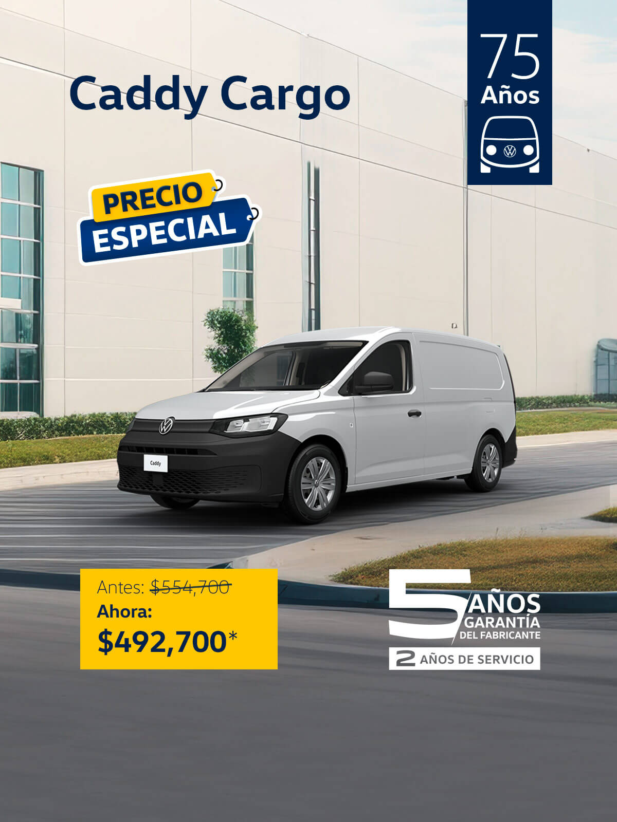 Promo VW Caddy Cargo a precio especial de solo $492,700